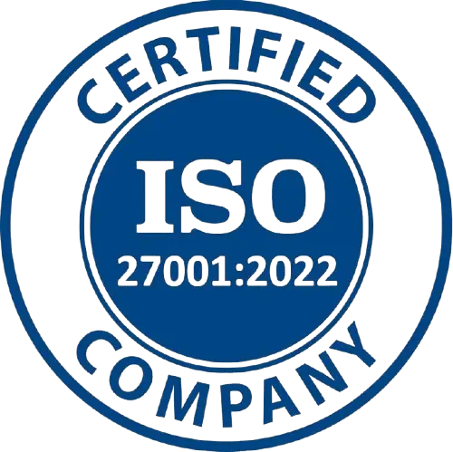 ISO 27001:2022 Information Security Management certified company logo